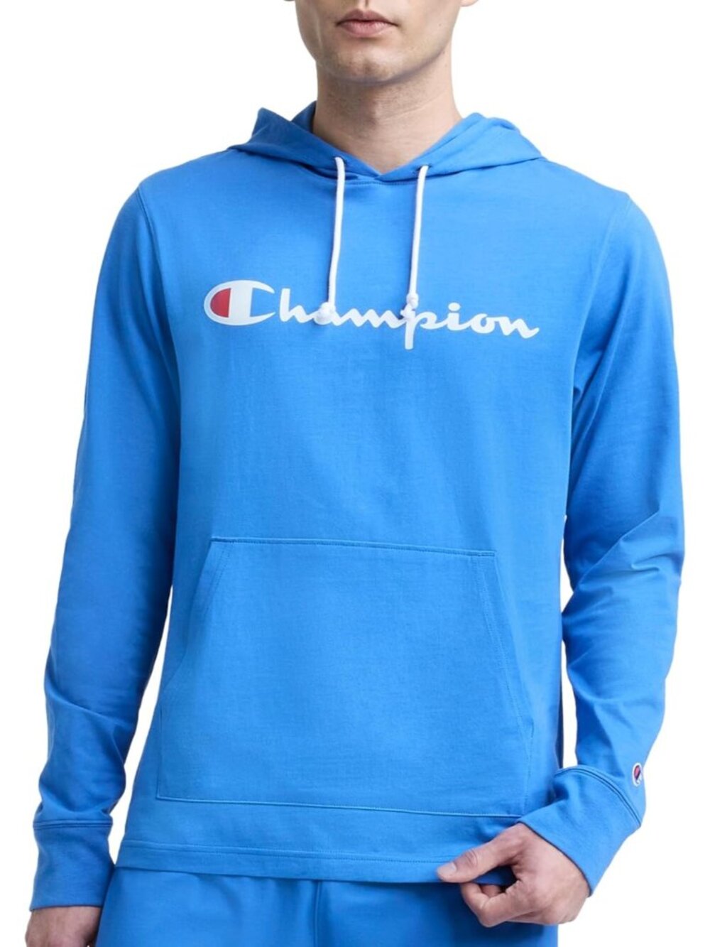 Champion Men's Nebulas Blue Casual Long Sleeve Pull Over Cotton T Shirt Hoodies
